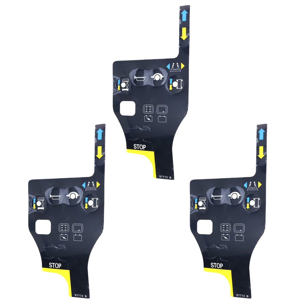 3X Control Box Overlay Decal 97772GT for Genie GR-12 GR-15 GR-20 GS-1530 GS-1930