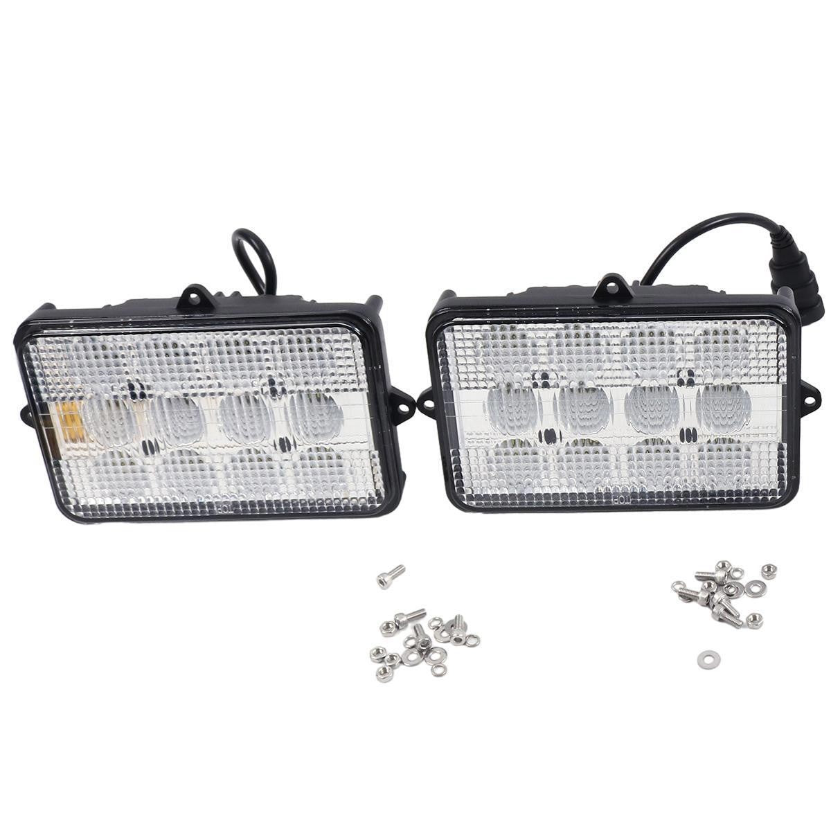 2Pcs 6"x4" LED Cab Light 6500K AH159332 for John Deere 9410 9510 9610 9400 9500