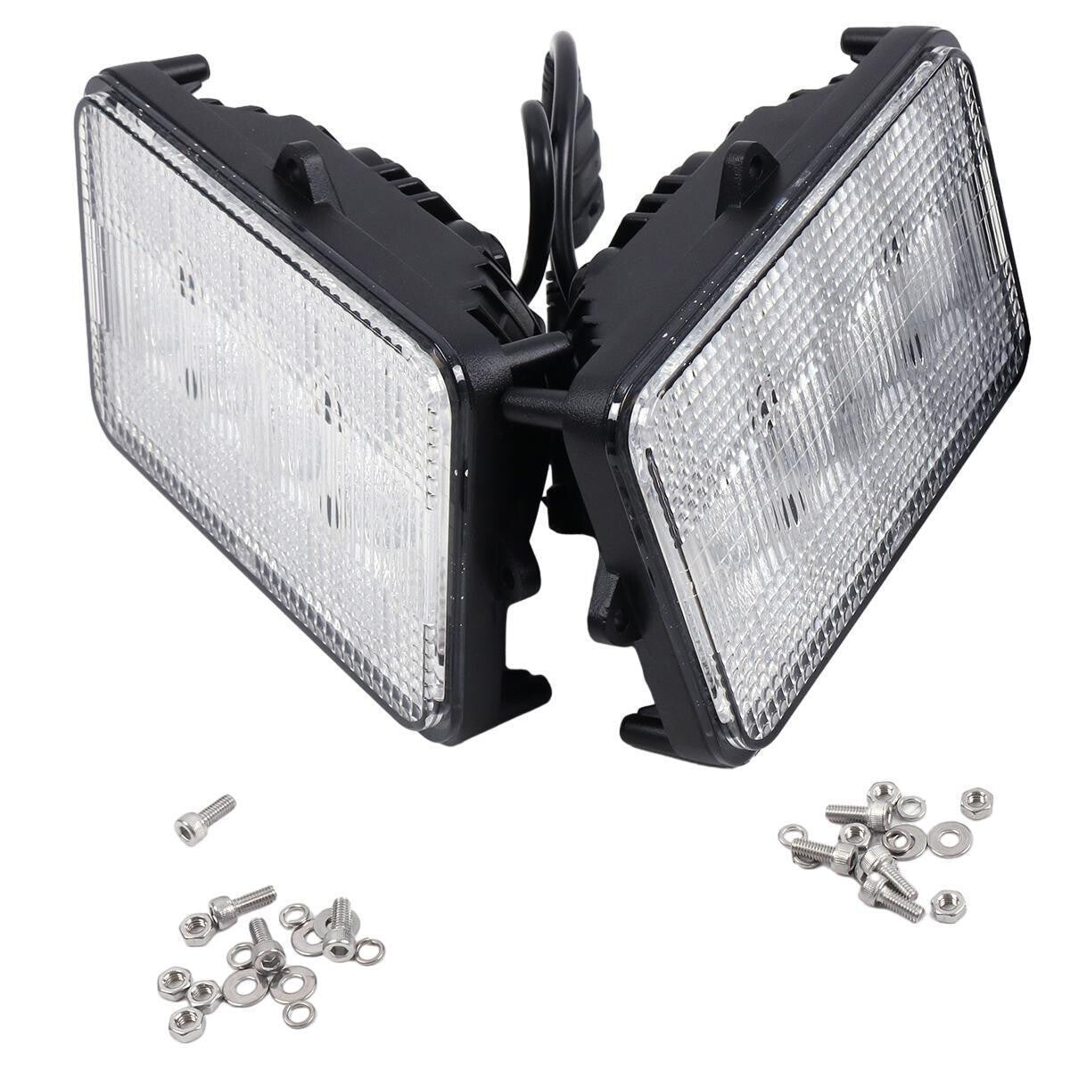 2Pcs 6"x4" LED Cab Light 6500K AH159332 for John Deere 9410 9510 9610 9400 9500