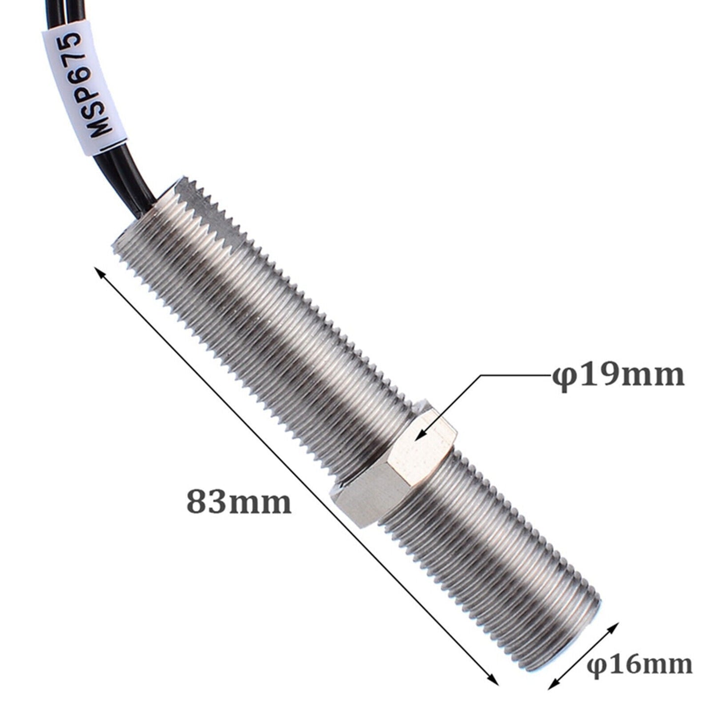 MSP675 Magnetic Rotate Speed Sensor Pick Up Sender Ring Gear Teeth UNF-2A