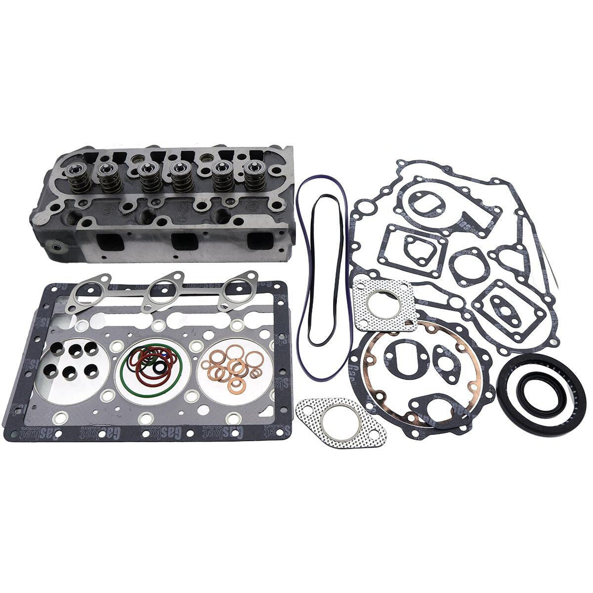 D1005 Engine Complete Cylinder Head w/Full Gasket Kit for Kubota B2100 B2301HSD
