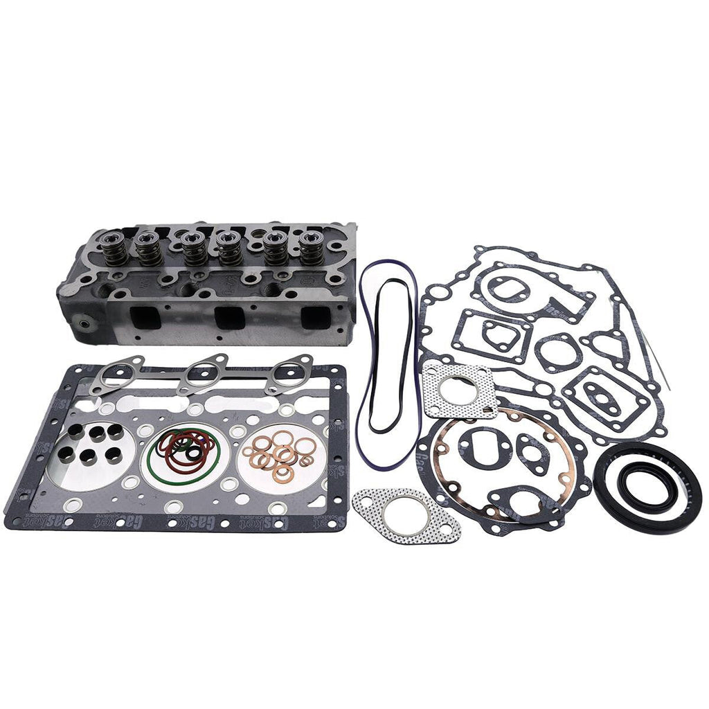 D1005 Engine Complete Cylinder Head w/Full Gasket Kit for Kubota B2100 B2301HSD