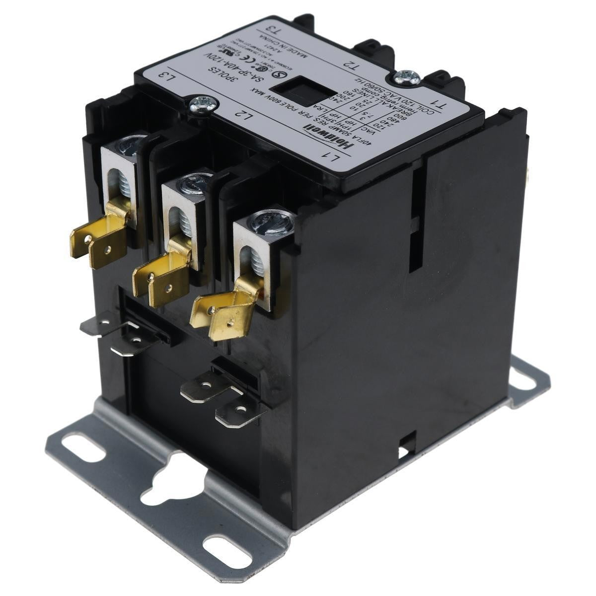SA-3P-40A-120V Definite Purpose Contactor 3Poles 40FLA 120V AC Coil