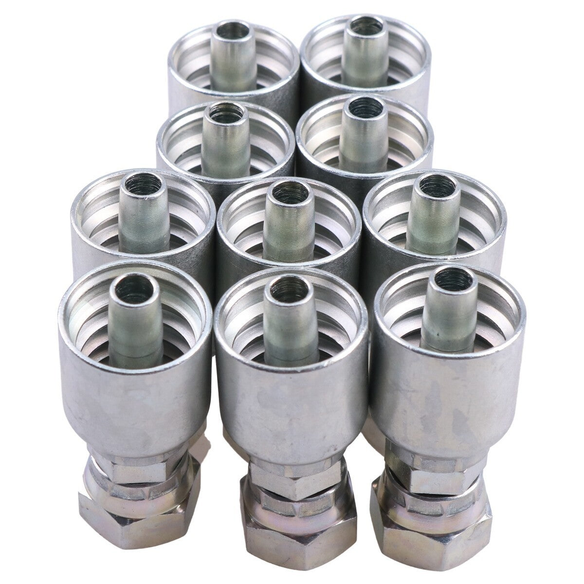 10X Hydraulic Hose Fitting With 3/8" Flat Face Seal Thread 1JS43-6-6 for Parker