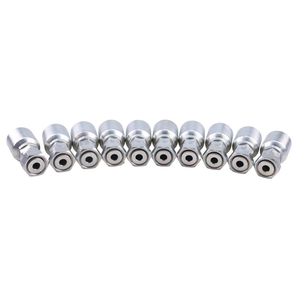 10X Hydraulic Hose Fitting With 3/8" Flat Face Seal Thread 1JS43-6-6 for Parker