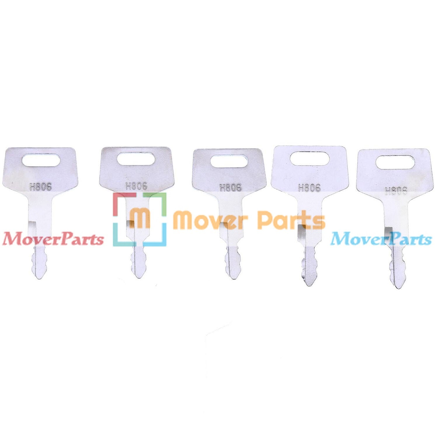 (5) Ignition Key H806 for Hitachi Takeuchi Case New Holland Gehl Heavy Equipment