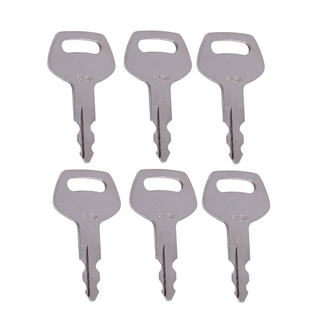 6X Heavy Equipment Ignition Keys S450 For Case Linkbelt JCB Sumitomo Excavator
