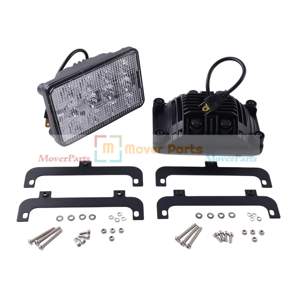 2X LED Headlight 3809346M91 3713799M91 for MF Tractors 6120 6130 8120 8140 8210
