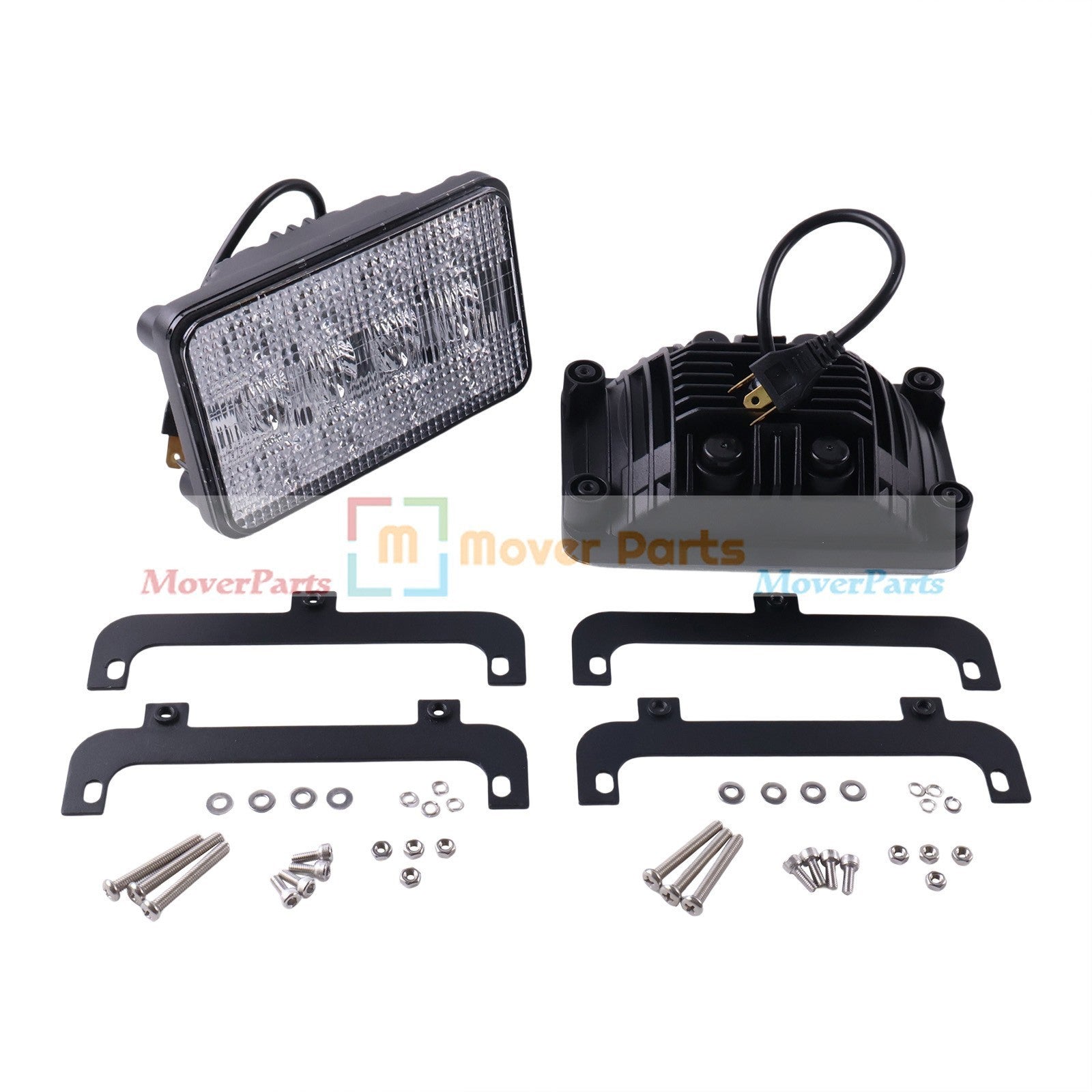 2X LED Headlight 3809346M91 3713799M91 for MF Tractors 6120 6130 8120 8140 8210
