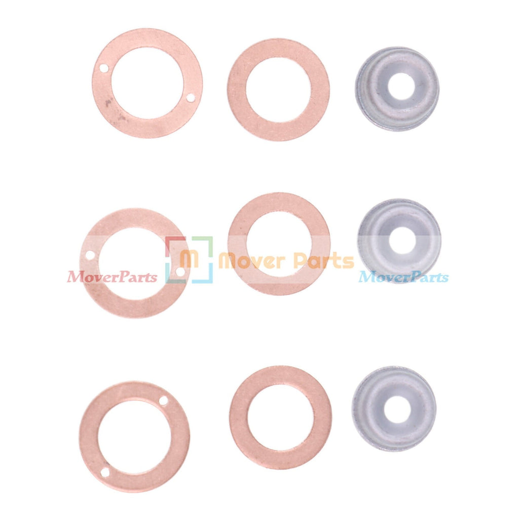 3 Cylinder Injector Seal Kit w/Heat Shield 19077-53650 for Kubota D662 D722