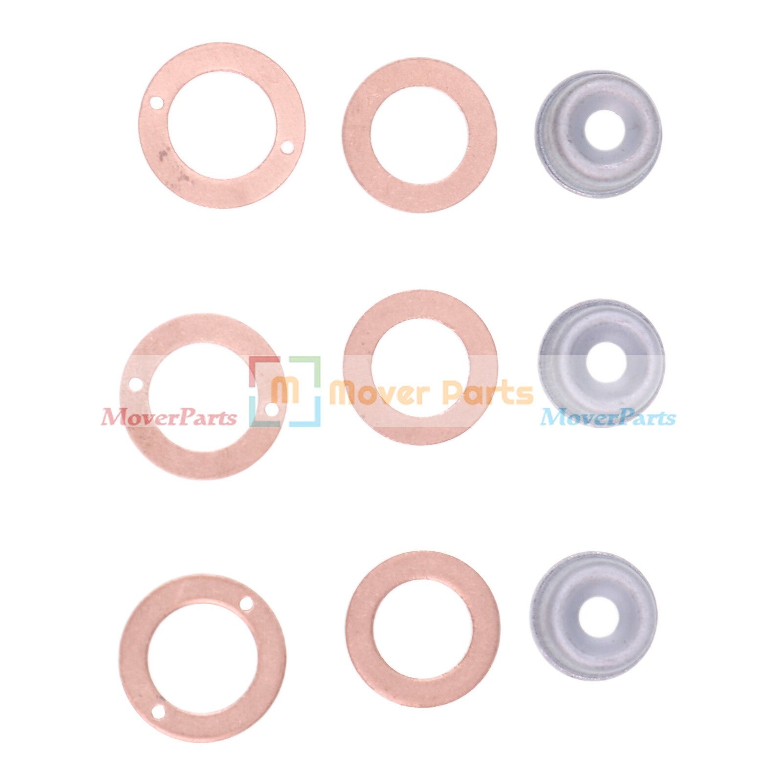 3 Cylinder Injector Seal Kit w/Heat Shield 19077-53650 for Kubota D662 D722