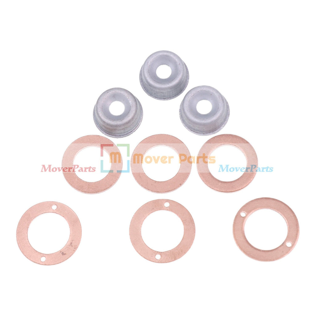 3 Cylinder Injector Seal Kit w/Heat Shield 19077-53650 for Kubota D662 D722