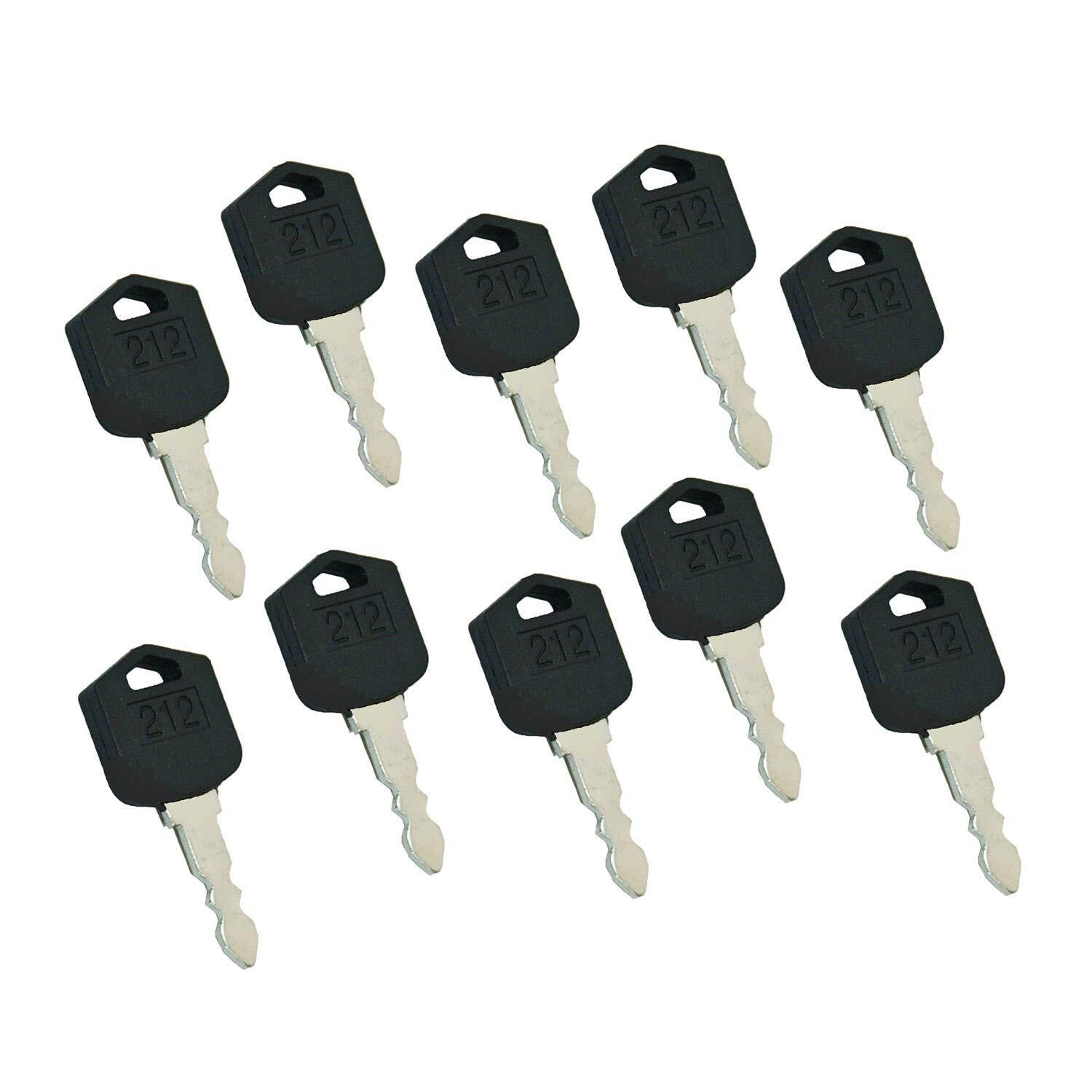 (10) Ignition Keys for Doosan Daewoo Forklift D25 D35 G25 G35 # 212, D554212
