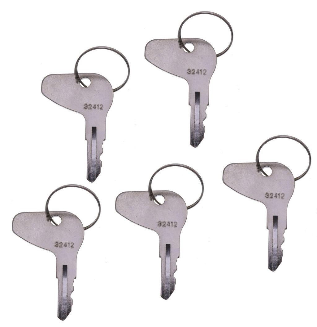 (5) New Ignition Key H32412 for Kubota Tractor M4700 M4800 M5000 MX5400