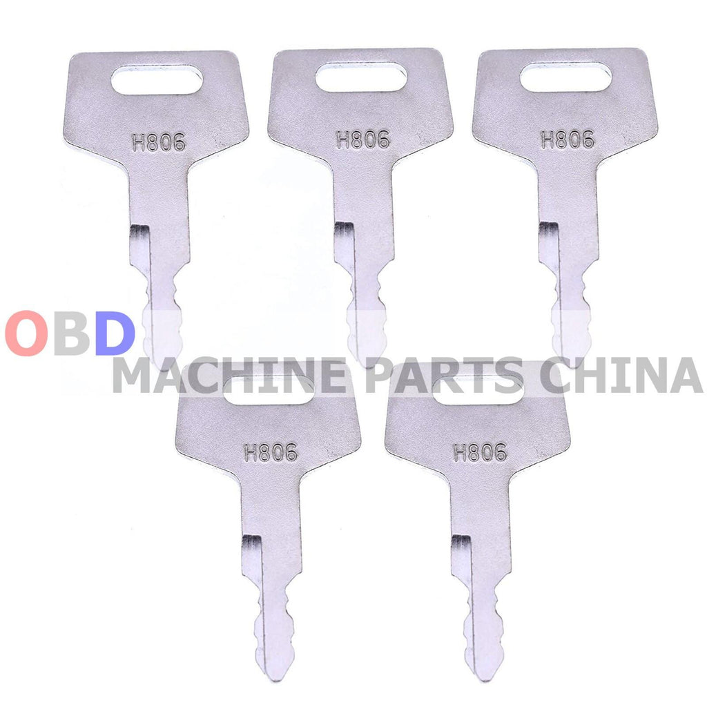 10X Ignition Keys H806 Heavy Equipment Key for Takeuchi Hitachi Gehl 17001-00019
