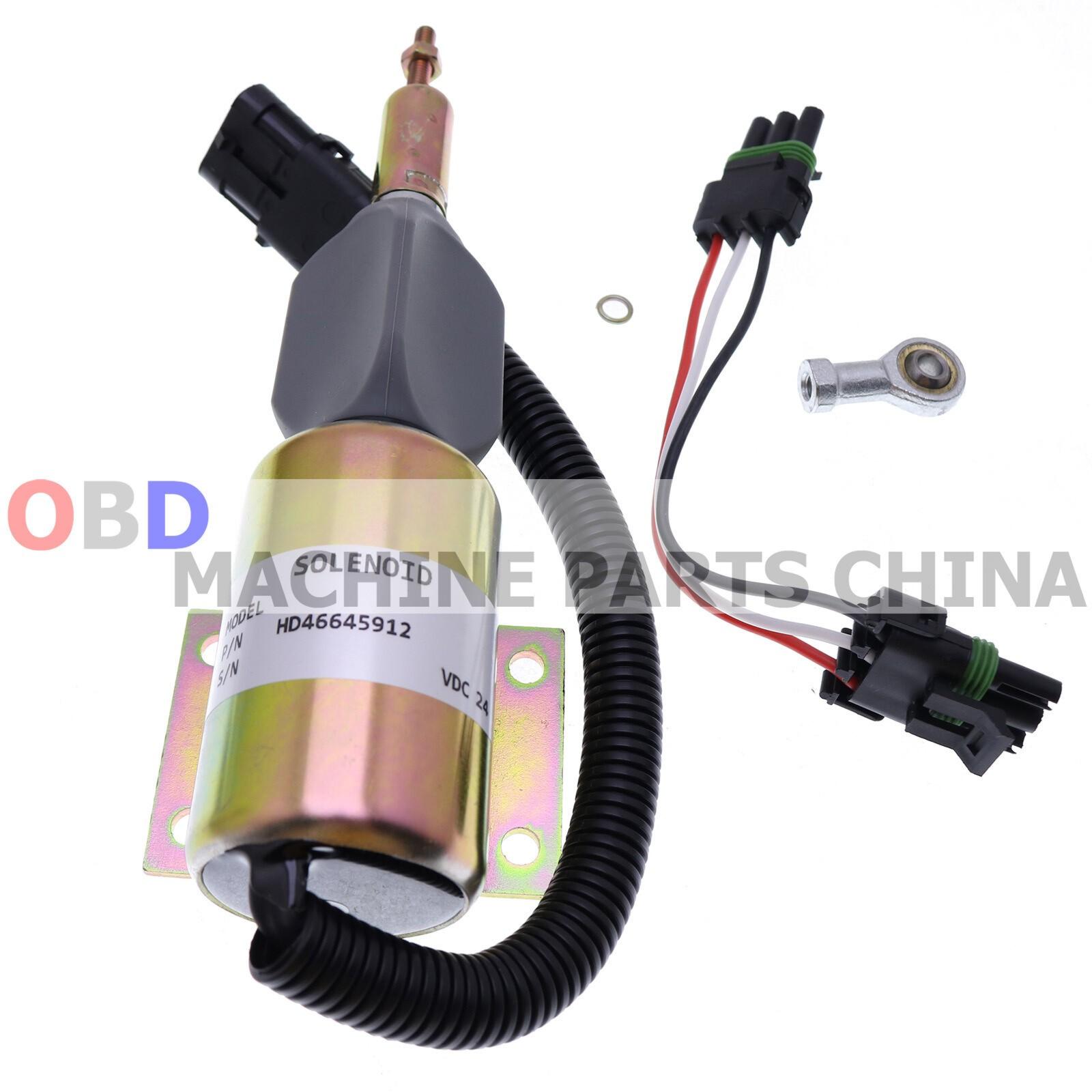 24V Fuel Shutdown Solenoid Valve For John Deere 624H 670C 670CH 672CH RE502474
