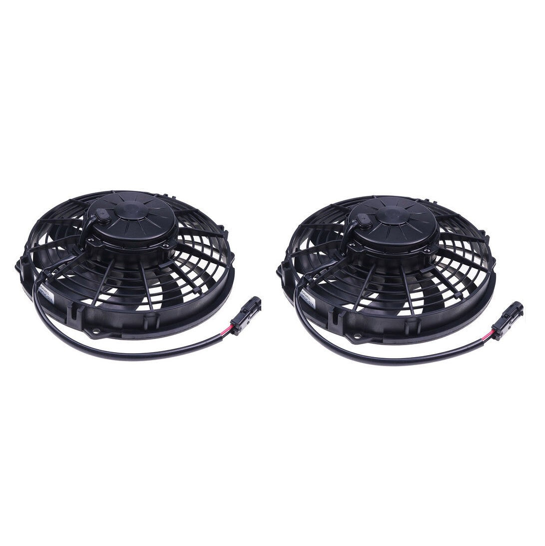2PCS New Automotive 30100435 10" Low Profile Fan - Pull / Curved