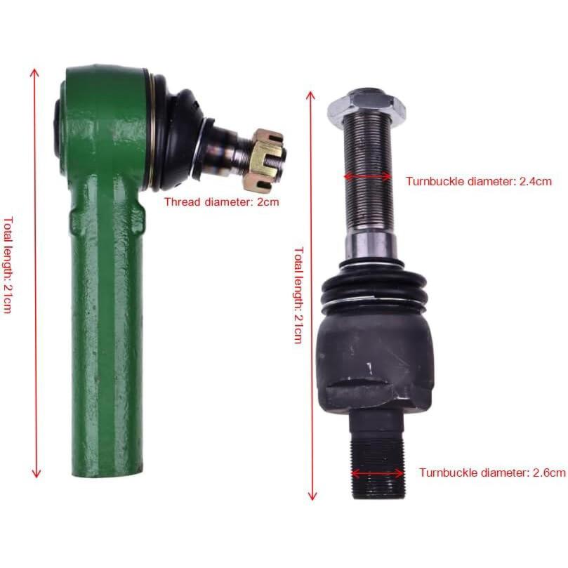 2PCS Tie Rod AL166369 for John Deere Engine 4045 6068 Tractor 6020 6100 6105