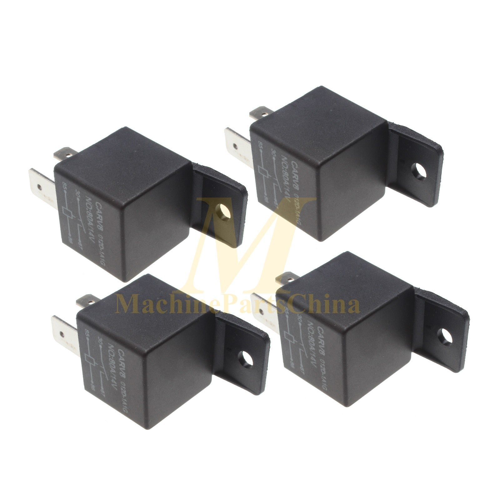 4 Pieces Fuel Shutoff Solenoid Relay for Dodge Cummins 5.9L PickUp Truck 80A 14V