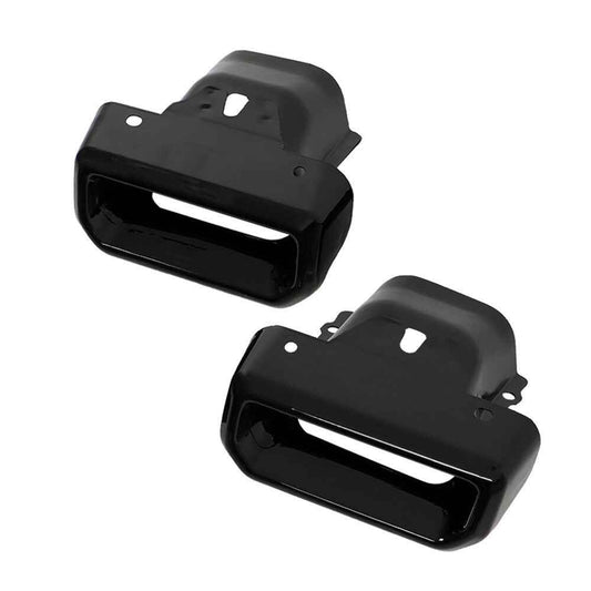 Exhaust Tips / Bezels Gloss Black For Chevy Silverado 1500 GMC Sierra 1500 19-23