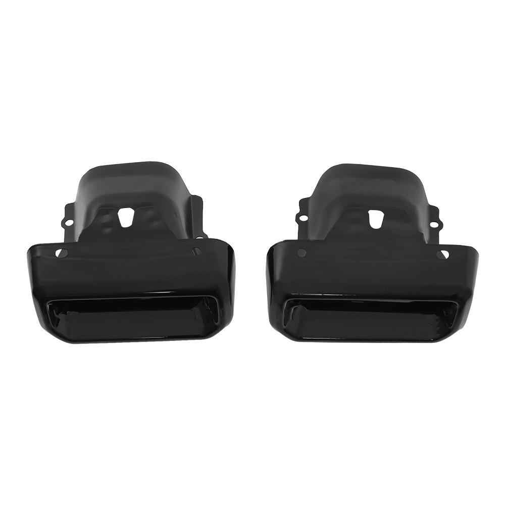 Exhaust Tips / Bezels Gloss Black For Chevy Silverado 1500 GMC Sierra 1500 19-23