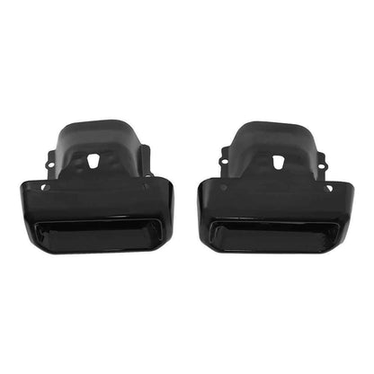 Exhaust Tips / Bezels Gloss Black For Chevy Silverado 1500 GMC Sierra 1500 19-23