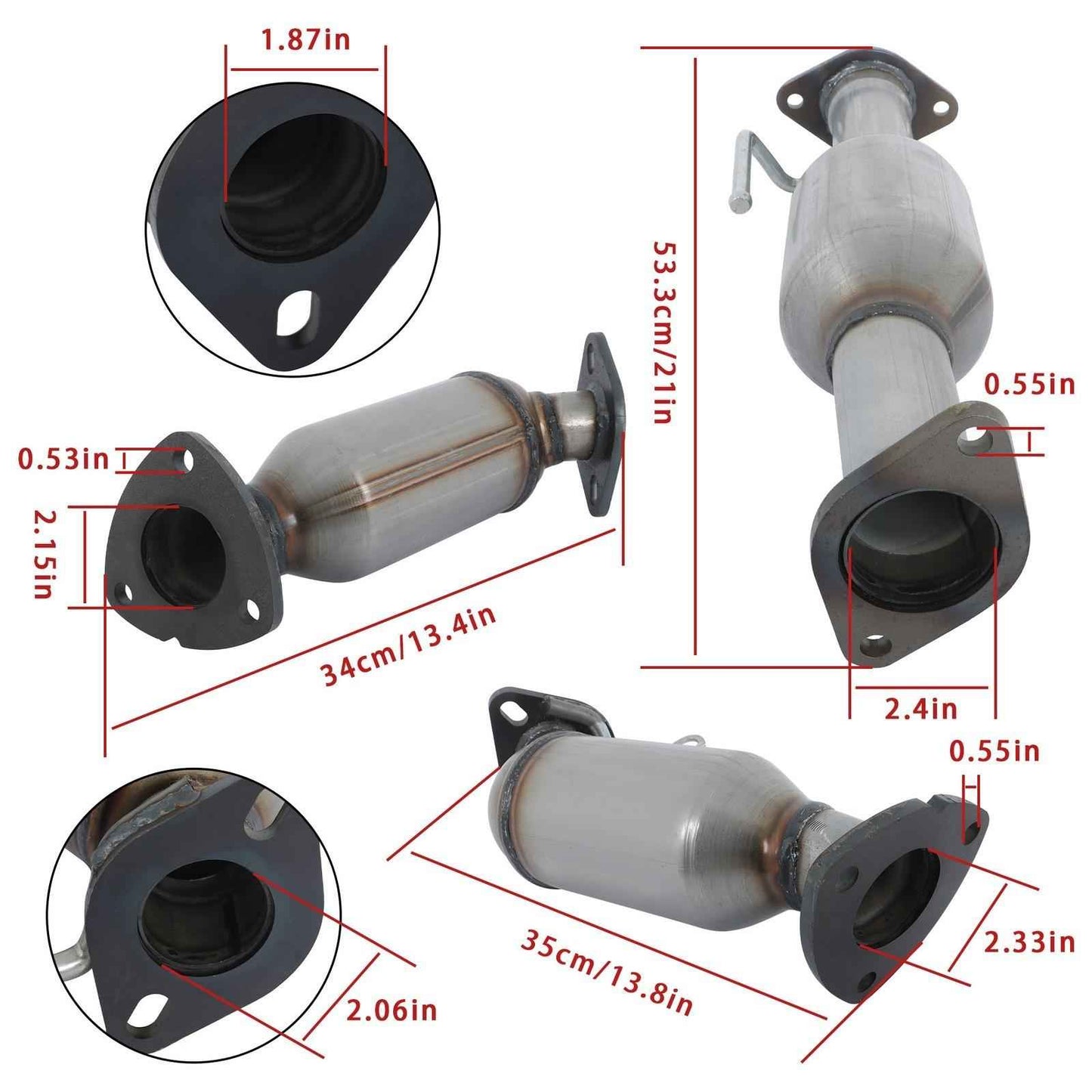 3Pcs Catalytic Converter Set For Buick Enclave/Chevy Traverse/GMC Acadia 2009-17