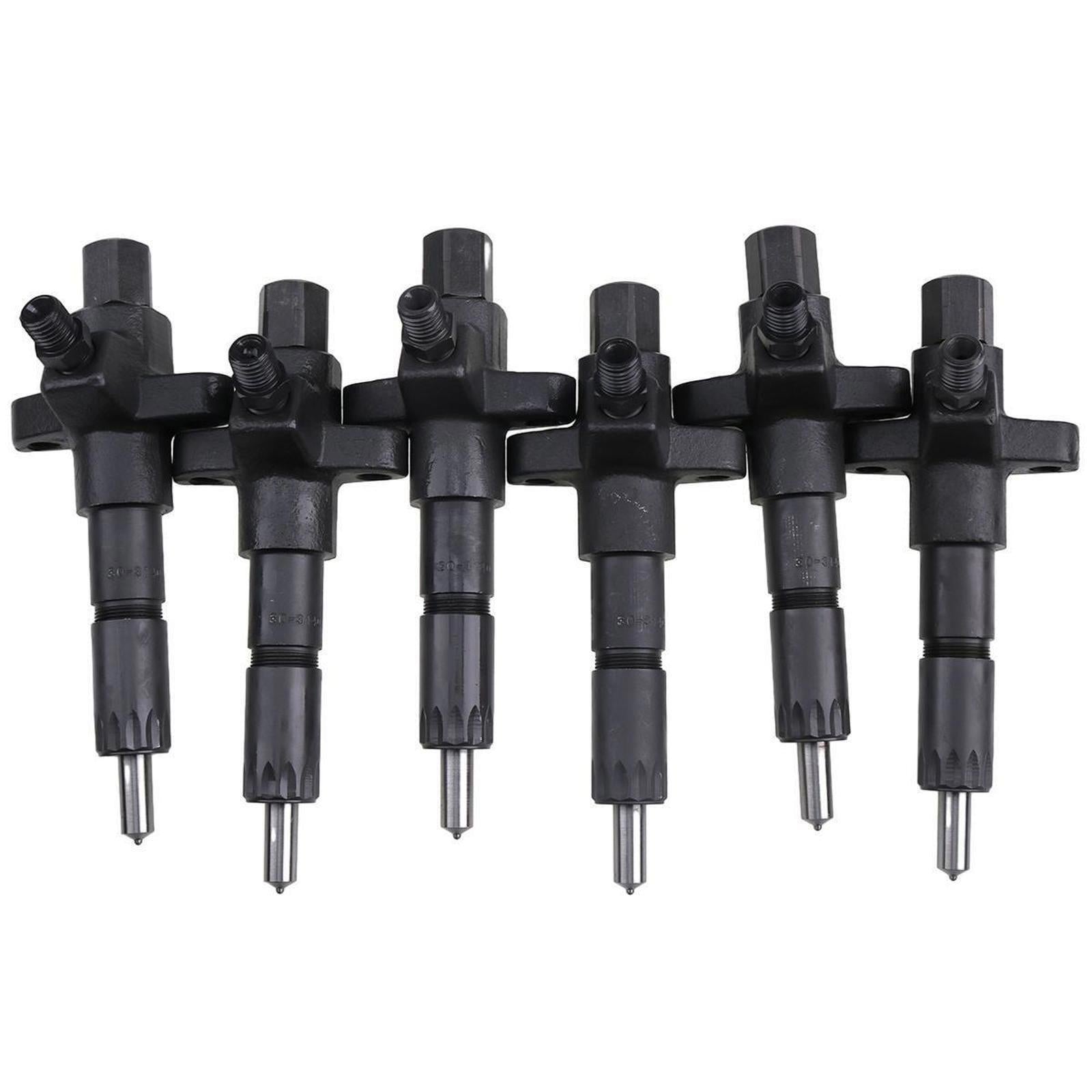 6X Fuel Injector 9430611425 1-15300250-2 for Isuzu 6BD1 Hitachi EX120-2 EX200-2