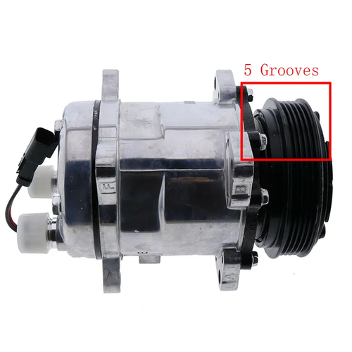 A/C Compressor QP5H11-1812 For Bobcat S550 S570 S590 S595 S650 T550 T590 E32 E35