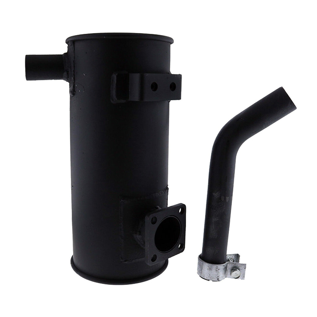 Muffler Silencer For Yanmar VIO75 Excavator 400mmH 170mmD Inlet 60mm Outlet 40mm