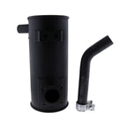 Muffler Silencer For Yanmar VIO75 Excavator 400mmH 170mmD Inlet 60mm Outlet 40mm