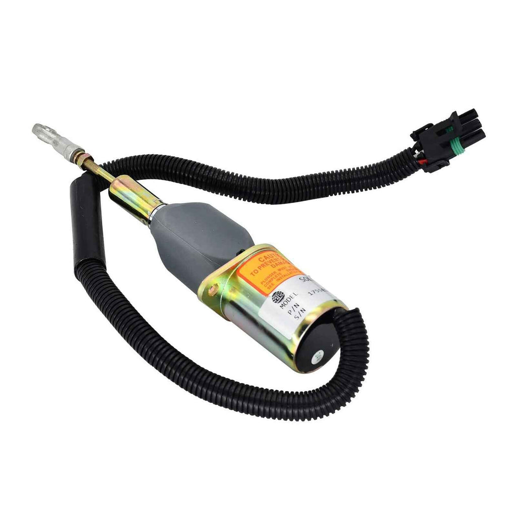 Fuel Shutoff Solenoid RE504223 for John Deere 7.6L 6076 8.1L 6081 Engine 653E