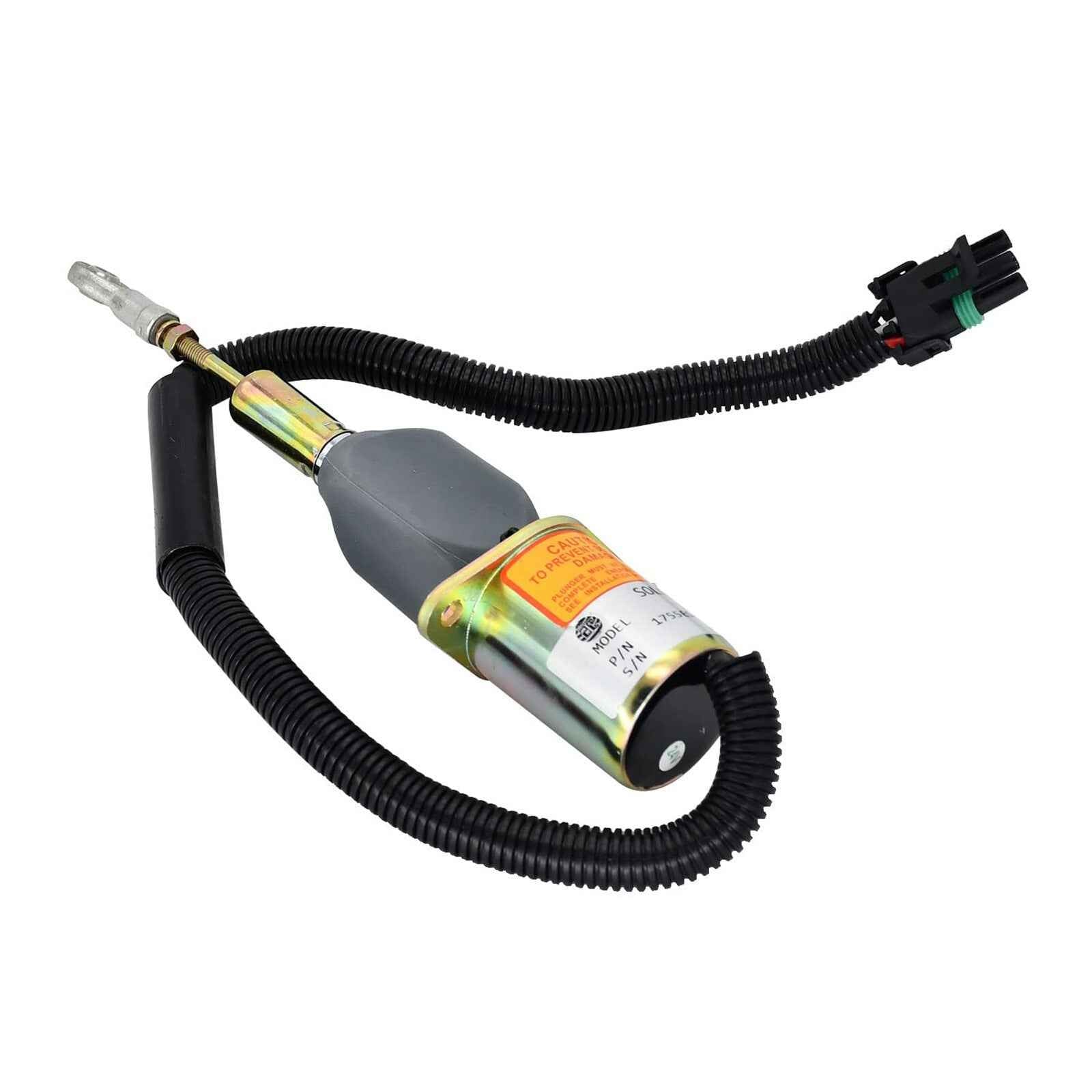 Fuel Shutoff Solenoid RE504223 for John Deere 7.6L 6076 8.1L 6081 Engine 653E