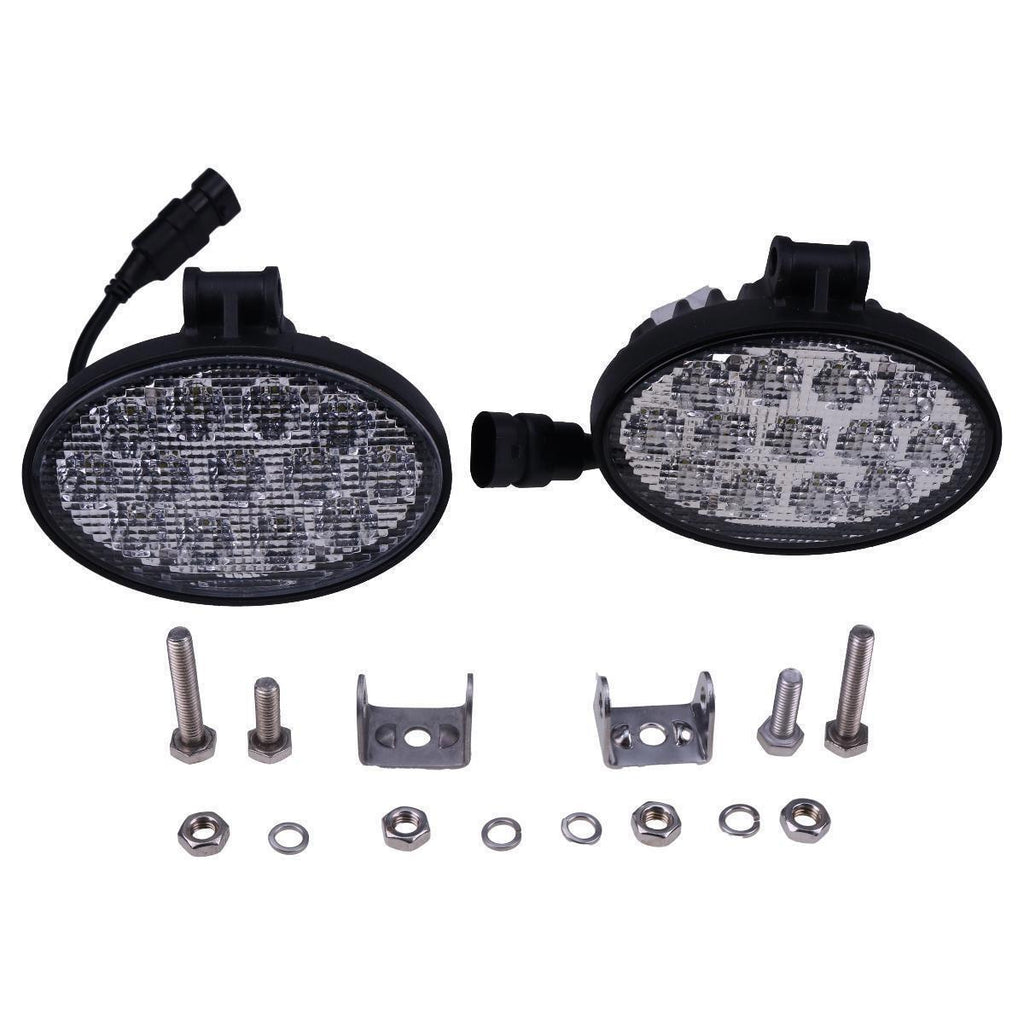 2X 12V to 24V 5.5" Oval 39W Led Floodlamp Work Light for CASE 580N 580SN 590SN