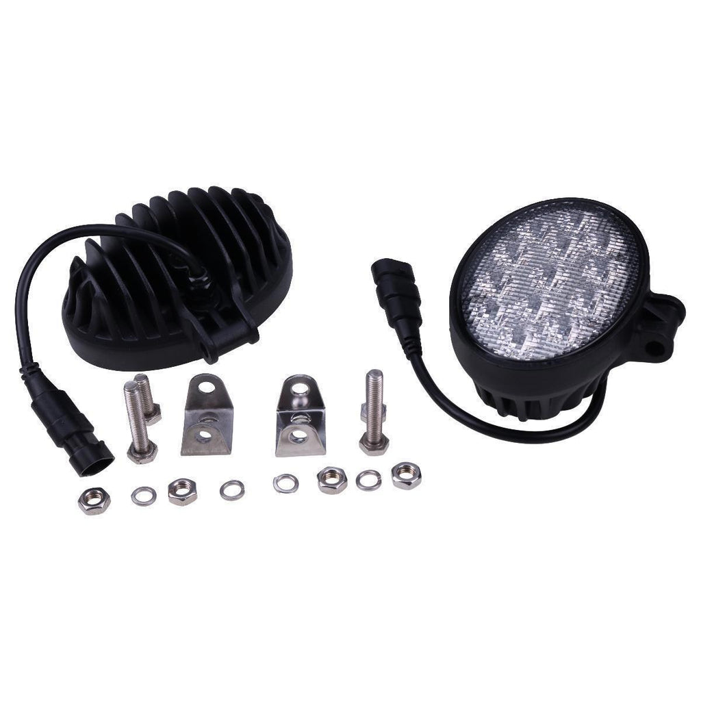 2X 12V to 24V 5.5" Oval 39W Led Floodlamp Work Light for CASE 580N 580SN 590SN