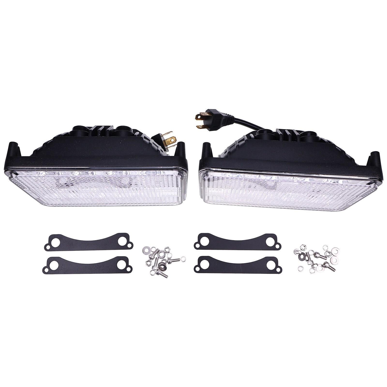 2X LED Headlight AL75338 For John Deere 5220 5510 6010 6110 6210 6300 7400 7610