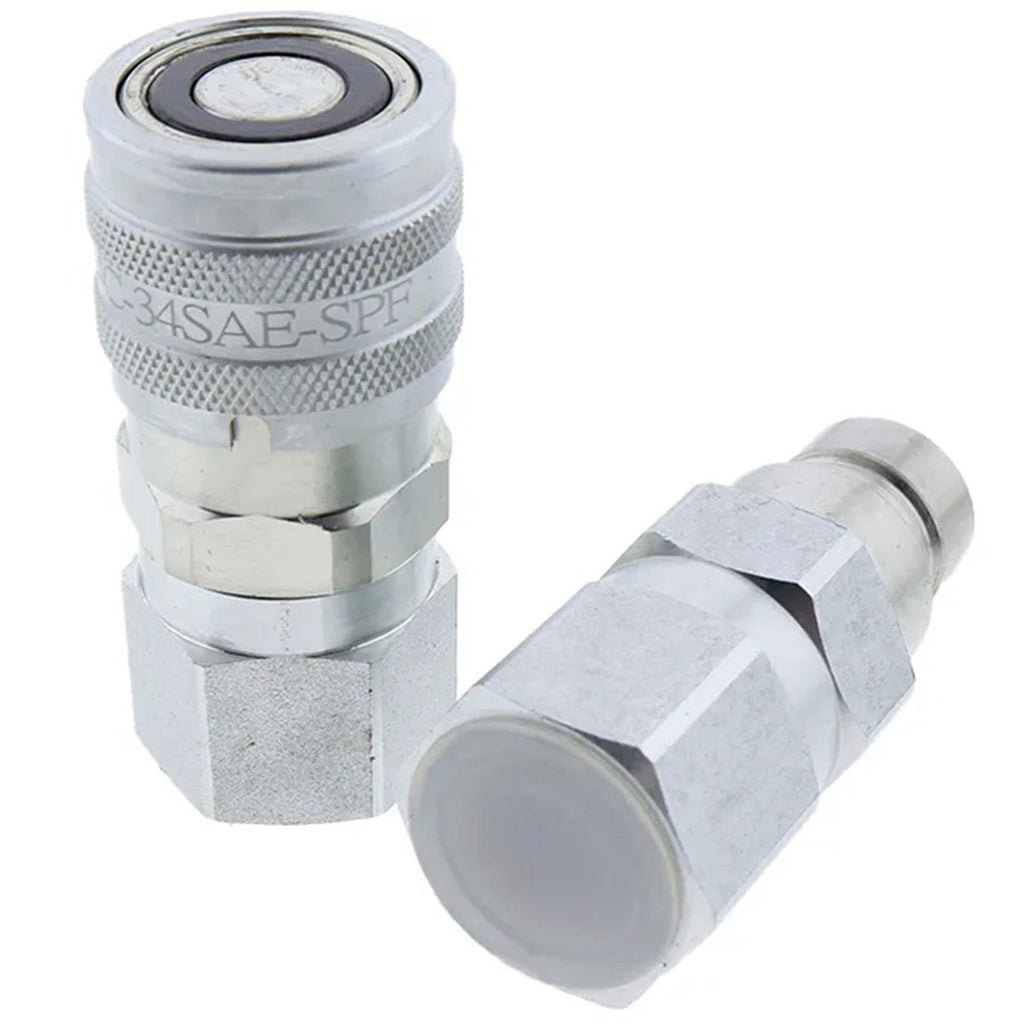 Hydraulic Flat Face Coupler Kit KV14216 AT312470 For John Deere 250 315 326D 17D