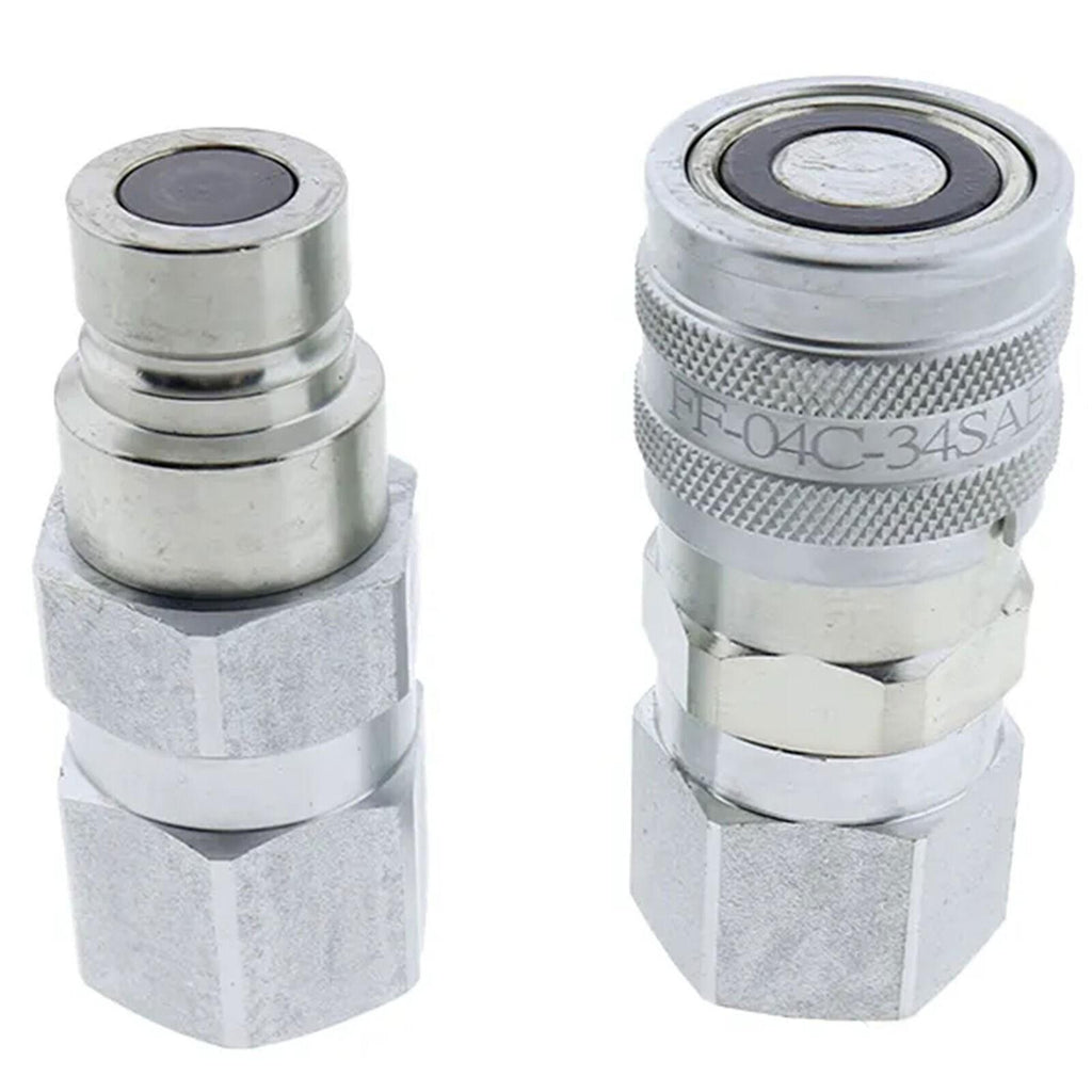 Hydraulic Flat Face Coupler Kit KV14216 AT312470 For John Deere 250 315 326D 17D
