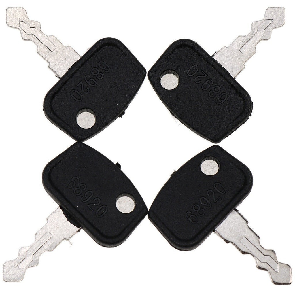 4Pcs Keys 68920 For Kubota B, BX, F, GR, ZD, ZG and ZP series Mowers and UTV's