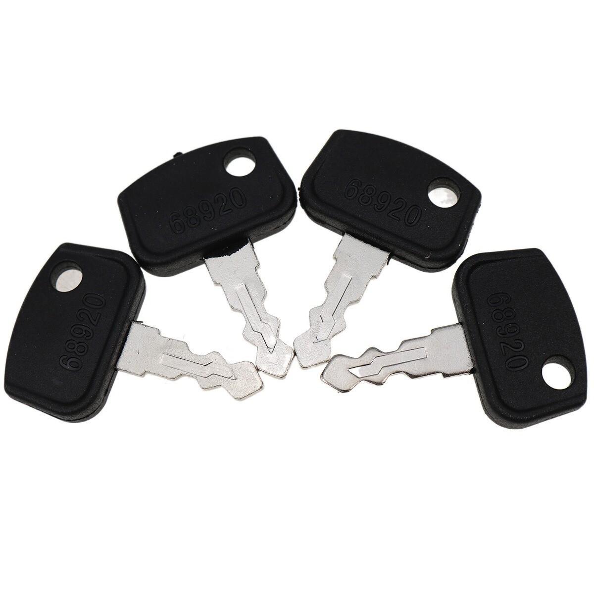 4Pcs Keys 68920 For Kubota B, BX, F, GR, ZD, ZG and ZP series Mowers and UTV's