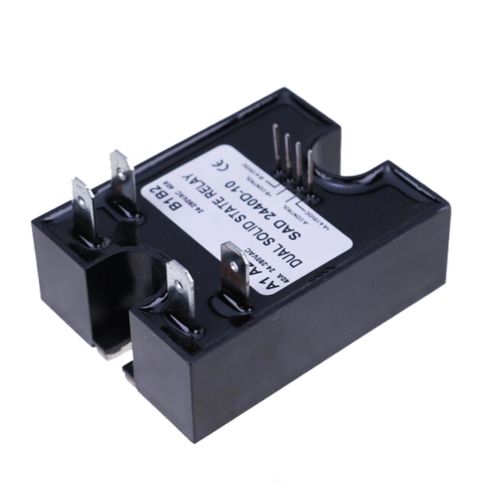 Dual Solid State Relay SSR 4-15VDC Input 280VAC 40A Random Turn On D2440D-10