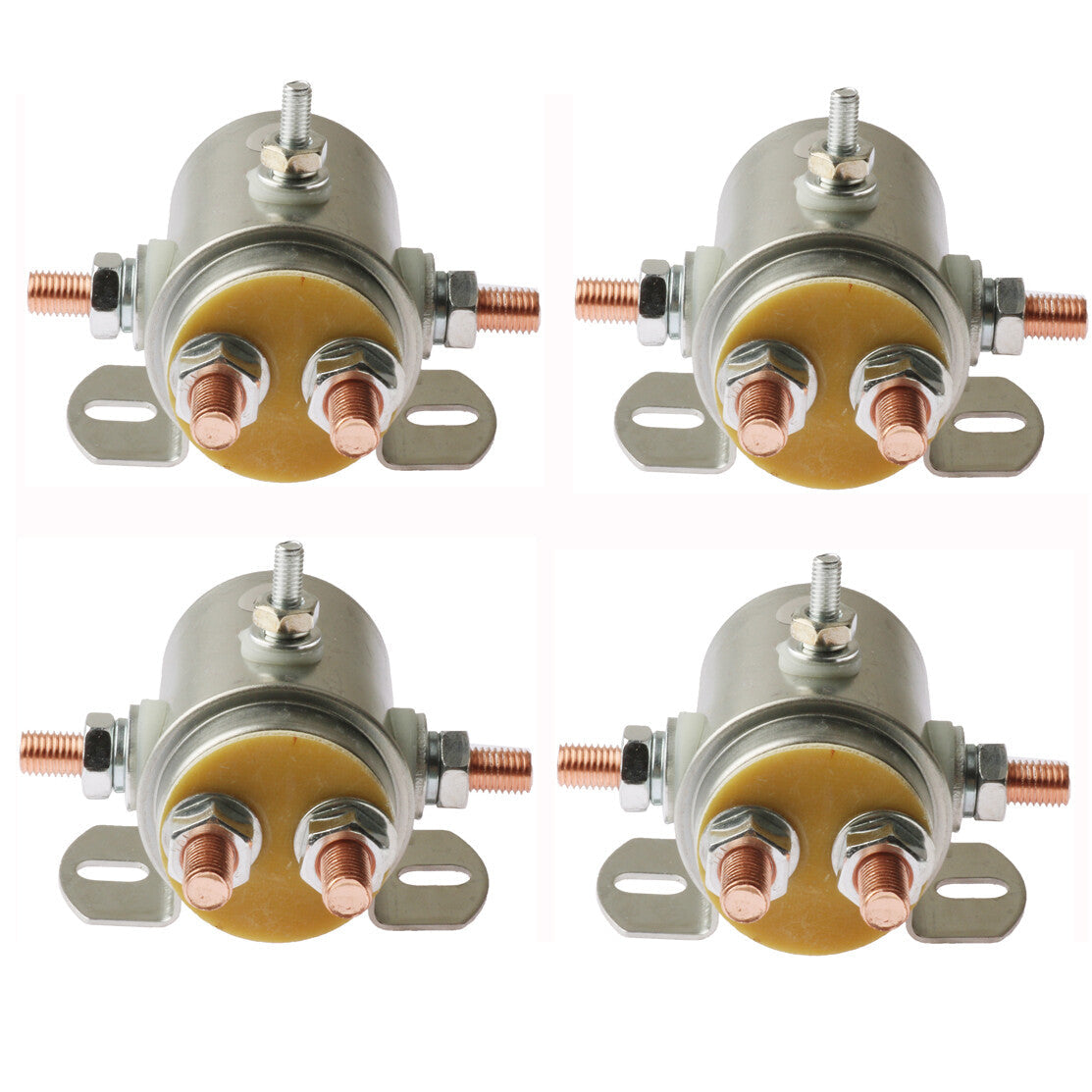 4Pcs Solenoid Relay Switch for Prestolite Ramsey Winch Golf Continuous Duty 12V