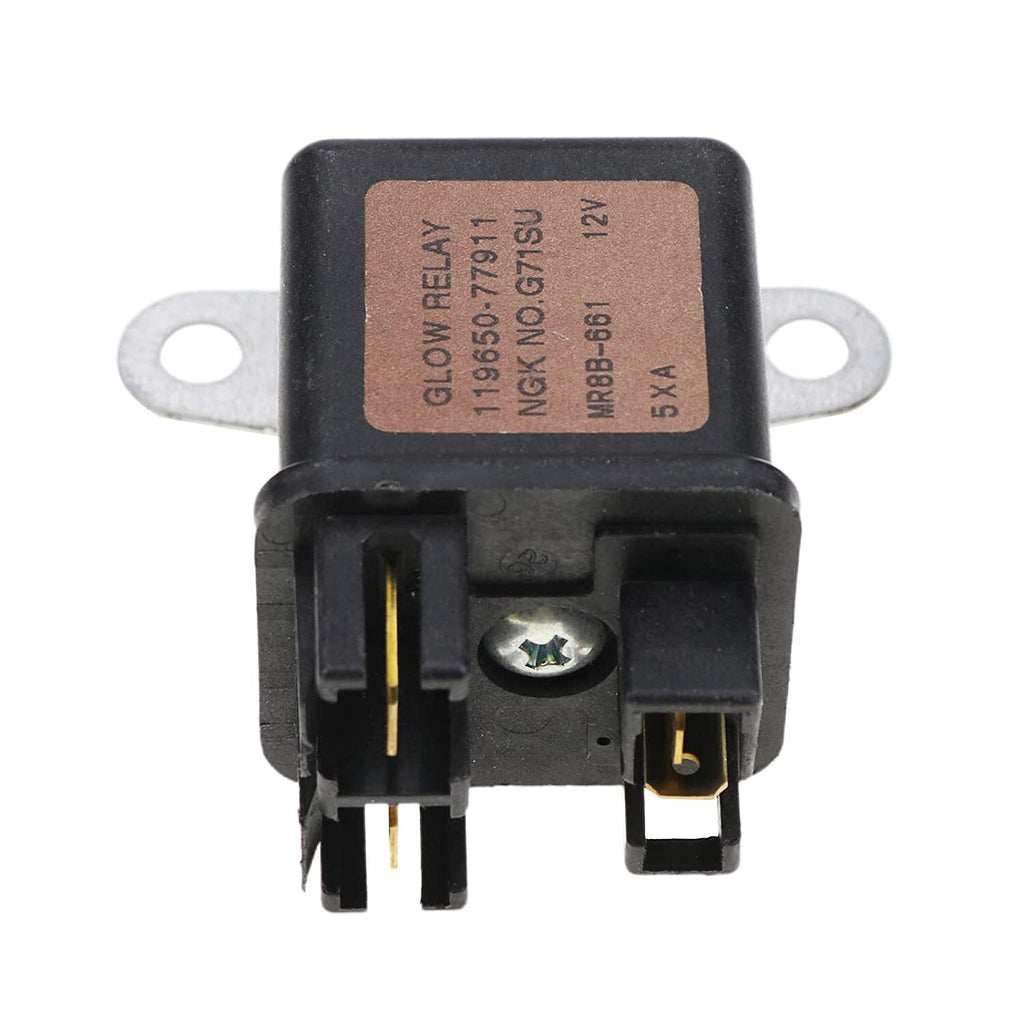 Glow Plug Relay 119650-77910 for Kubota L2900DT L3010DT L3300DT L3410DT Tractors