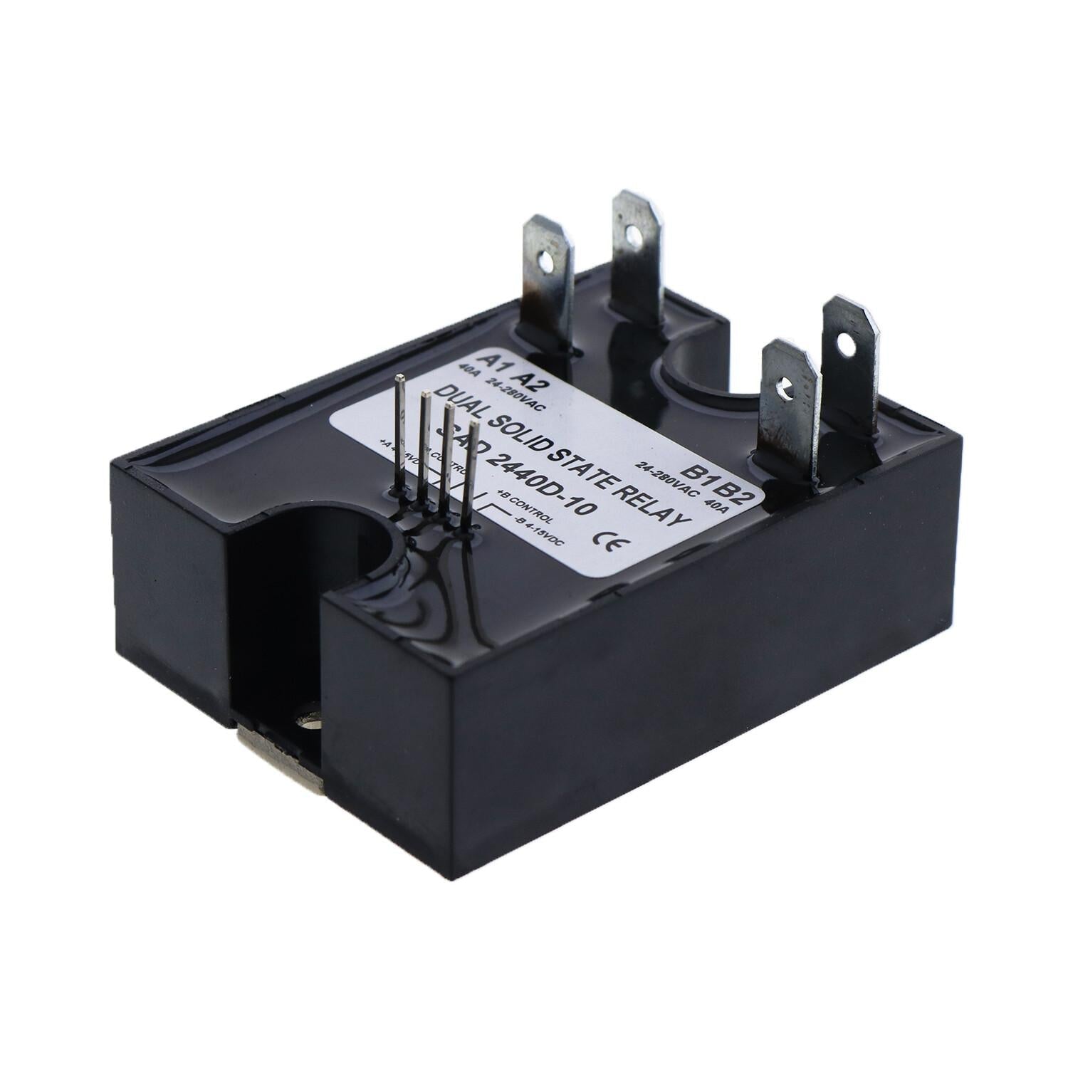 New Dual Solid State Relay D2440D-10 Random Turn On SSR 4-15VDC Input 280VAC 40A