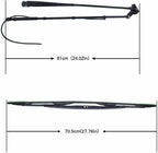 Windshield Wiper Arm & Blade Kit 7251263 7251264 For Bobcat S740 S750 S770 S850