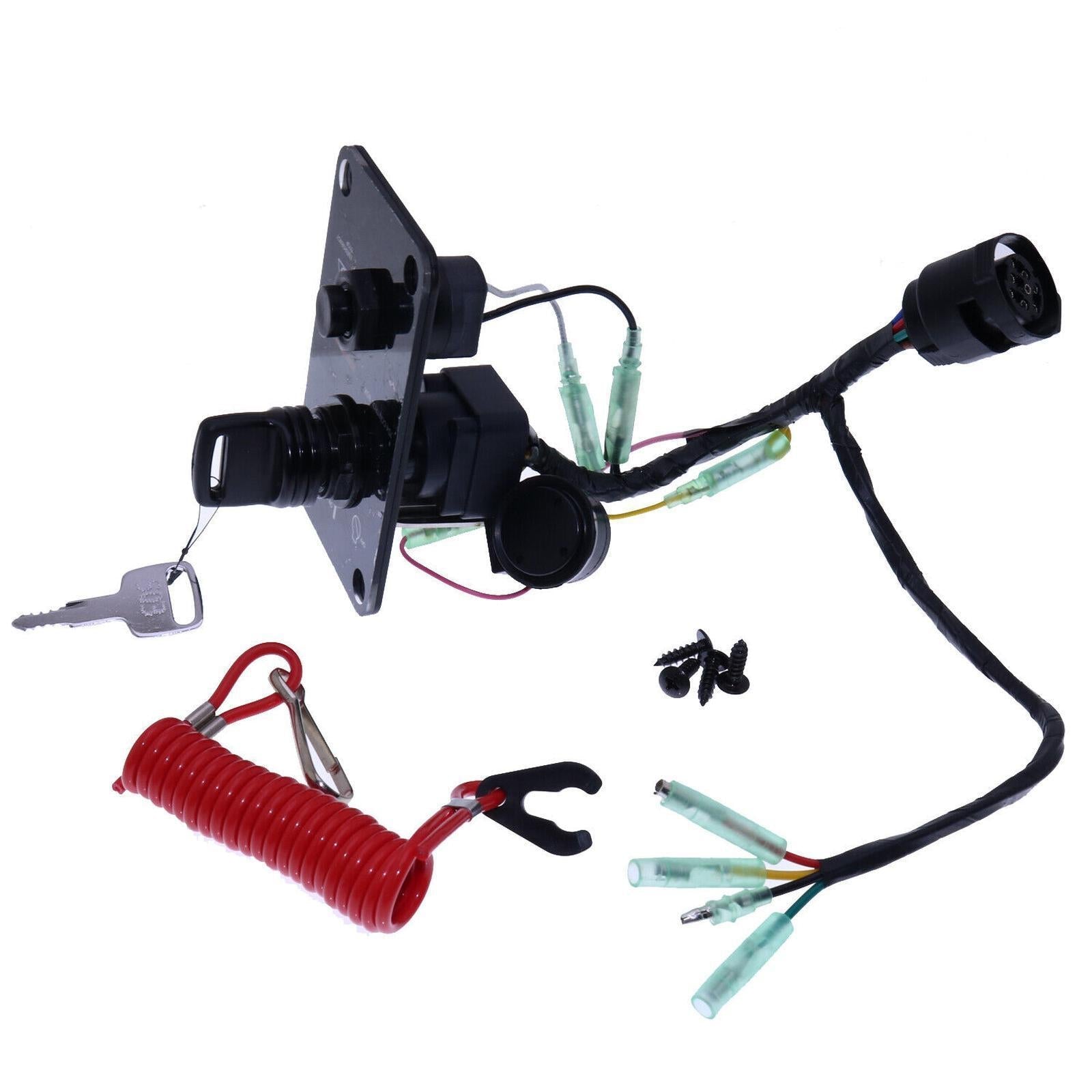 Outboard Single Engine Key Switch Panel Assembly 704-82570-12-00 For Yamaha