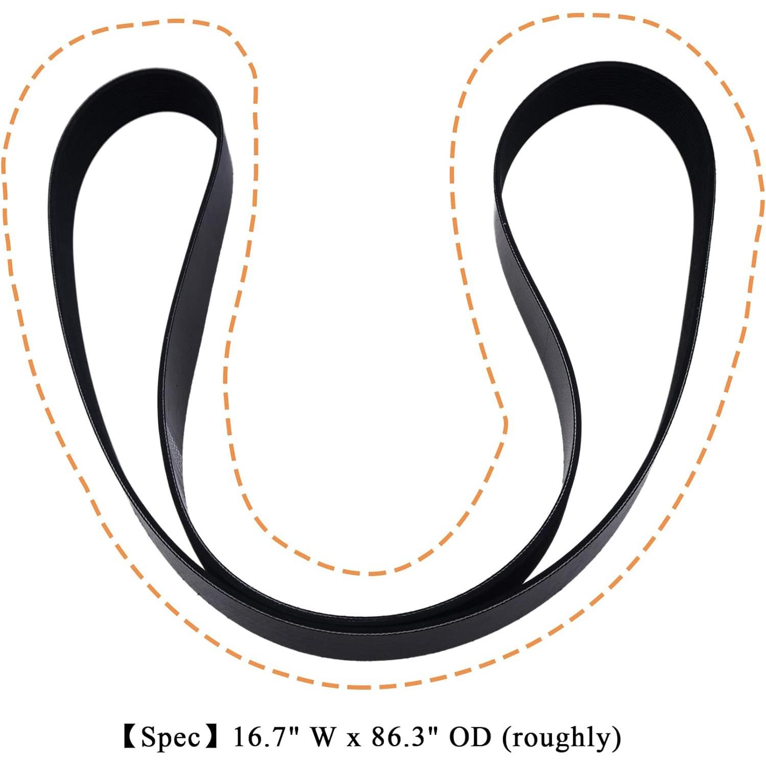 Serpentine Belt for Continental-ContiTech 4120858X 4120860X HD Value 12K858HDV