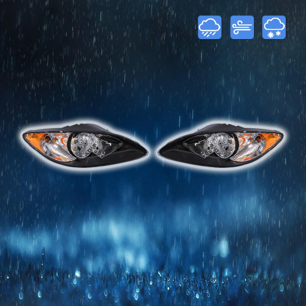 For 2008-2016 International ProStar L&R Headlights Pairs Black Housing Projector