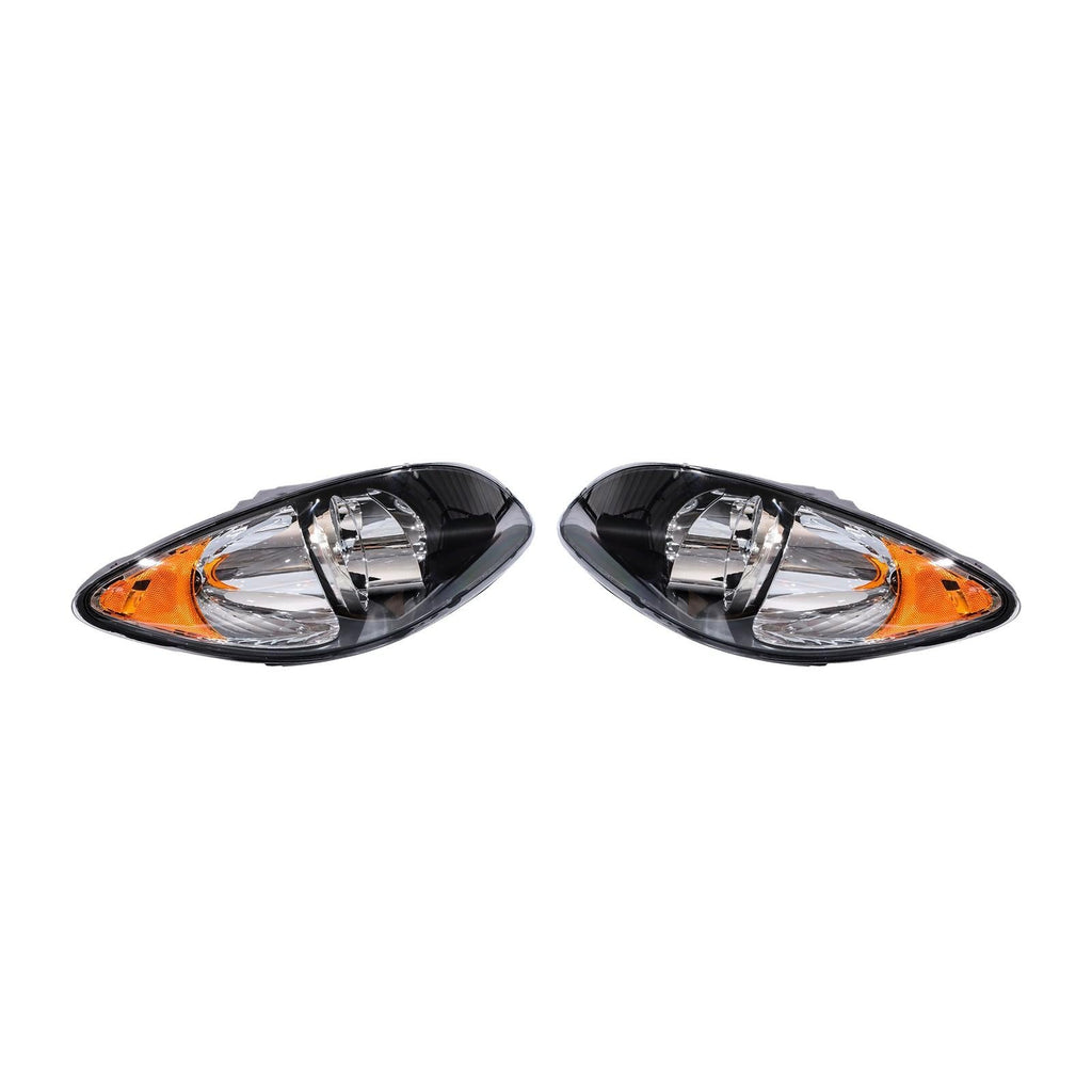 For 2008-2016 International ProStar L&R Headlights Pairs Black Housing Projector