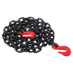 4Pack 3/8In × 10FT Tow Chain 7100Lbs G80 Steel Transport Binder Chain Grab Hooks